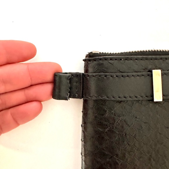 Balenciaga python / leather pouch - Picture 6 of 7